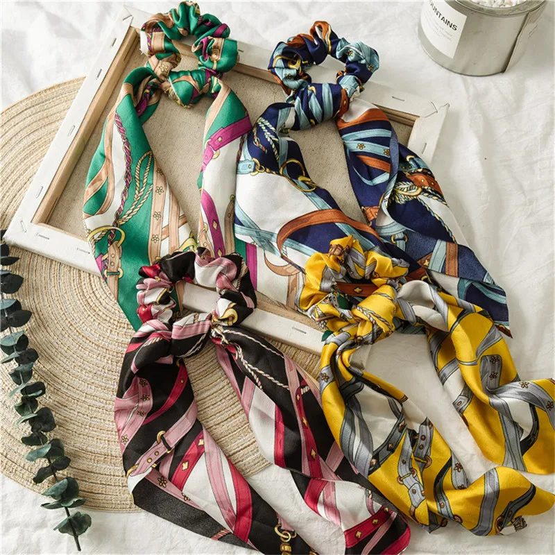 Women Boho Ponytail Scarf Bow Elastic Tie Scrunchies Printed Charms Lady Chic Ribbon Hair Bands Hair Rope
Women Boho Ponytail Scarf Bow Elastic Tie Scrunchies Printed Charms Lady Chic Ribbon Hair Bands Hair Rope