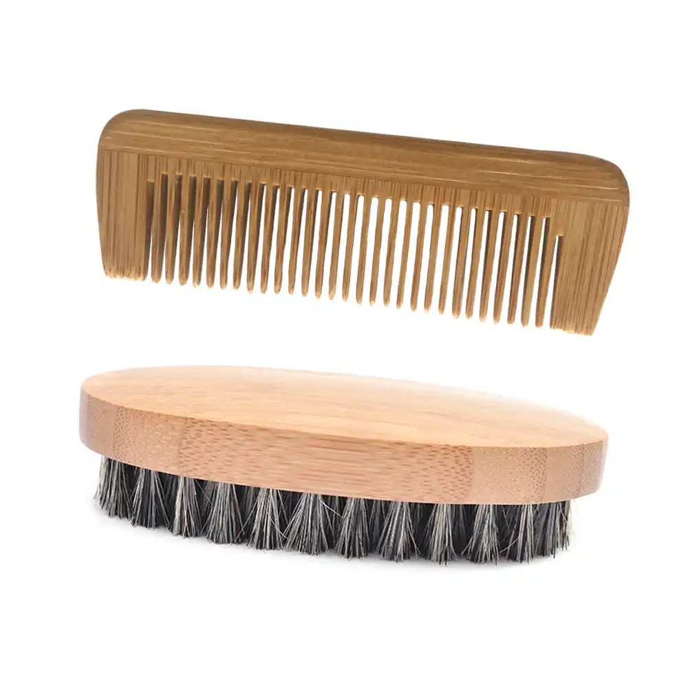 hair brush,hair cut comb hair brush men boar hair bristle beard mustache brush