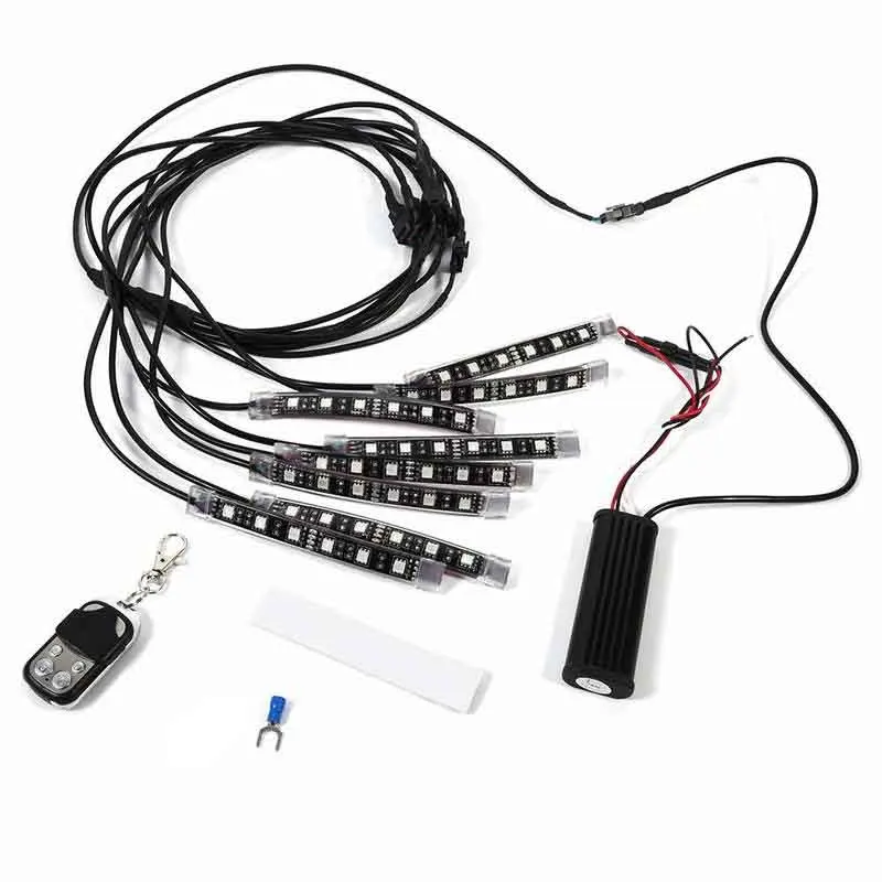 8 Pcs Motorcycle LED Strip Lights Glow Neon Light 12V RGB Remote Control Color Lamp Decorative Light
8 Pcs Motorcycle LED Strip Lights Glow Neon Light 12V RGB Remote Control Color Lamp Decorative Light