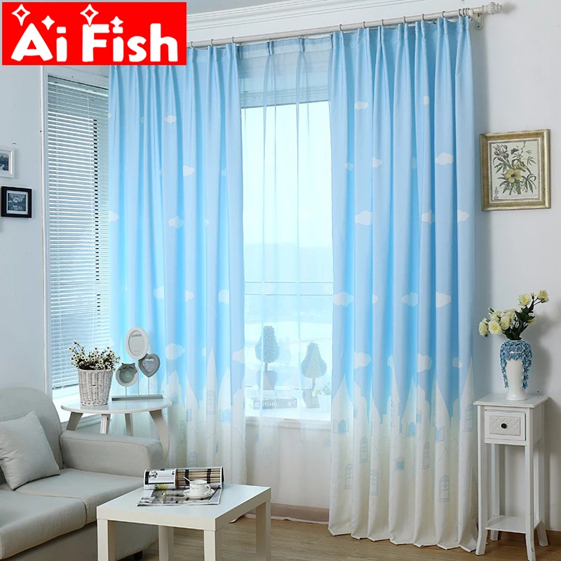 Cartoon Kid's Curtains for Living Room Sky With Clouds Castle Printing Insulation Bedroom Semi-shading Window Blinds AP126-20
Cartoon Kid's Curtains for Living Room Sky With Clouds Castle Printing Insulation Bedroom Semi-shading Window Blinds AP126-20