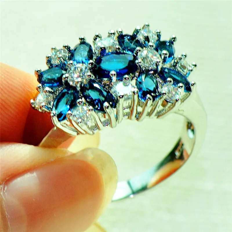 Luxury Female Blue Flower Ring Bohemian Silver Color Finger Ring Love Wedding Engagement Rings For Women
Luxury Female Blue Flower Ring Bohemian Silver Color Finger Ring Love Wedding Engagement Rings For Women