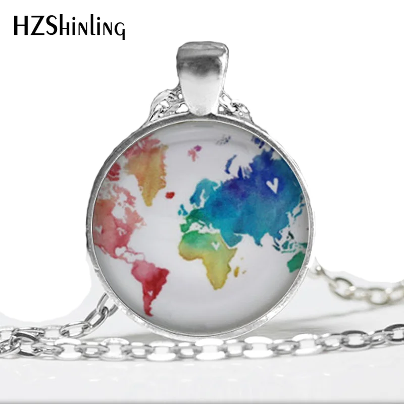 1 Pc World Map Necklace, Rainbow Multicoloured Map Jewelry, Glass Dome Jewelry Rainbow Necklace HZ1
1 Pc World Map Necklace, Rainbow Multicoloured Map Jewelry, Glass Dome Jewelry Rainbow Necklace HZ1