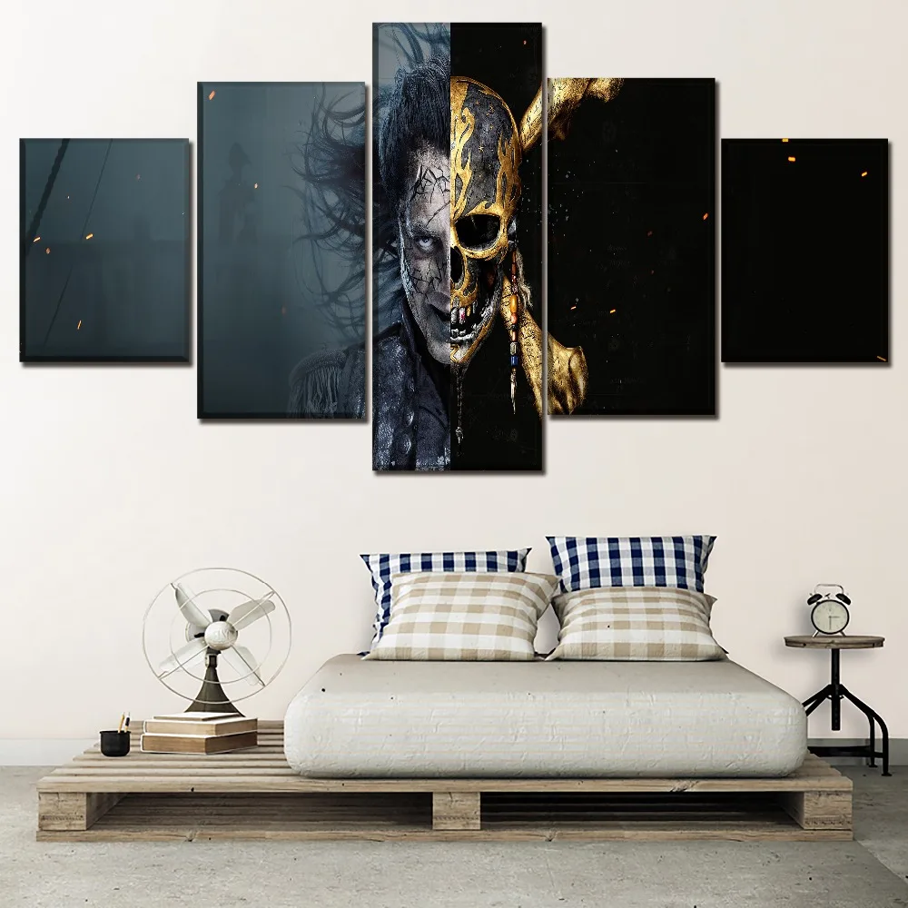 Canvas Print Movie Pirates Of The Caribbean Painting Home Decor Wall Art 5 Piece Dead Men Tell No T Captain And Skull Poster
Canvas Print Movie Pirates Of The Caribbean Painting Home Decor Wall Art 5 Piece Dead Men Tell No T Captain And Skull Poster