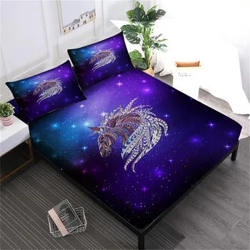 3D Horse Sheet Set Colorful Animal Bed Linens Purple Galaxy Fitted Sheet Deep Pocket Bedding Flat Sheet Pillowcase 3/4Pcs D40
3D Horse Sheet Set Colorful Animal Bed Linens Purple Galaxy Fitted Sheet Deep Pocket Bedding Flat Sheet Pillowcase 3/4Pcs D40