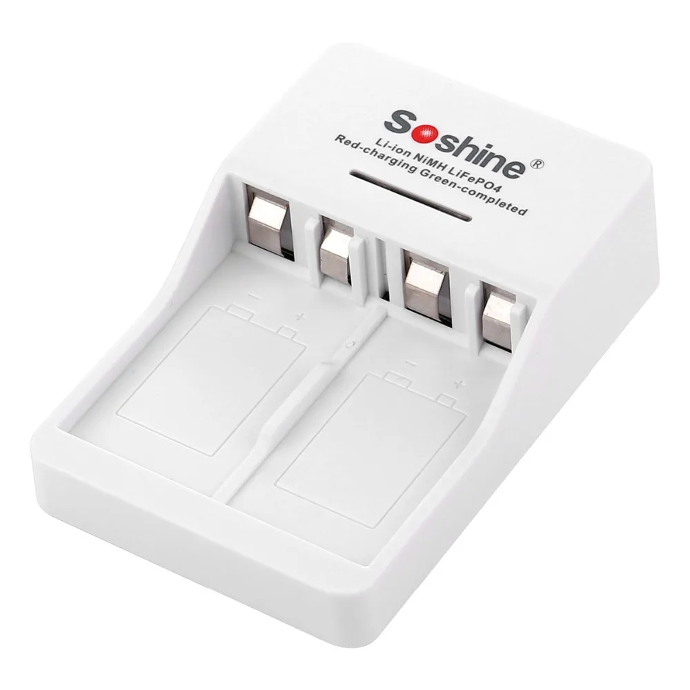 Soshine V1 9V 6F22 Li-ion Ni-MH LiFePO4 Rechargeable Battery Charger
Soshine V1 9V 6F22 Li-ion Ni-MH LiFePO4 Rechargeable Battery Charger