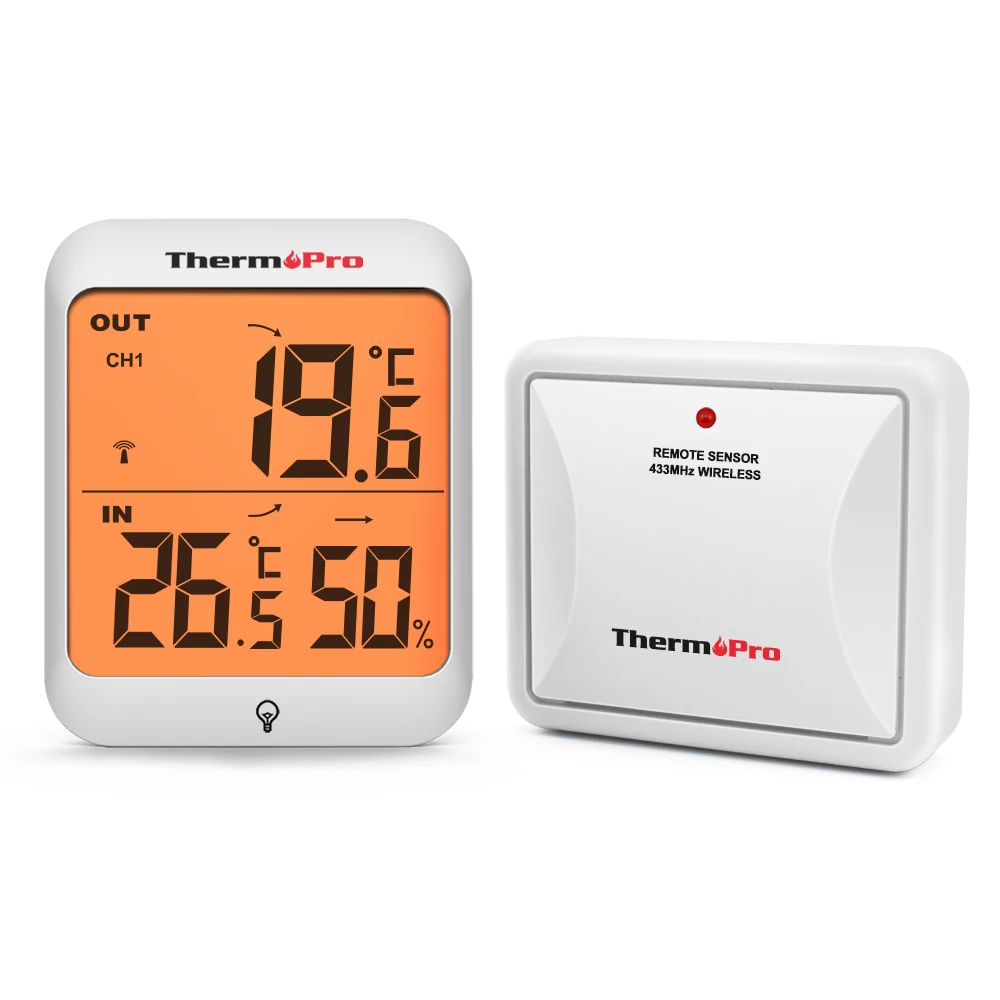 ThermoPrp TP63 Hygrometer Thermometer Humidity Gauge 60M Wireless Digital Thermometer Weather Station With Back Light
ThermoPrp TP63 Hygrometer Thermometer Humidity Gauge 60M Wireless Digital Thermometer Weather Station With Back Light