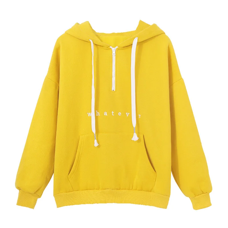 2019 Korean Version of The Hooded Sweatshirts Female Personality Letter Embroidery Wild Large Size Pocket Hooded Sweatshirts Top
2019 Korean Version of The Hooded Sweatshirts Female Personality Letter Embroidery Wild Large Size Pocket Hooded Sweatshirts Top