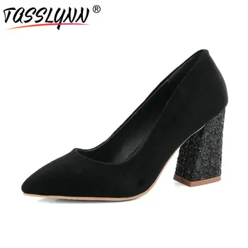 TASSLYNN 2019 Women Pumps Velvet Sexy Pointed Toe Wedding Shoes Square High Heels Bling Western Party Women Shoes Size 34-42
TASSLYNN 2019 Women Pumps Velvet Sexy Pointed Toe Wedding Shoes Square High Heels Bling Western Party Women Shoes Size 34-42