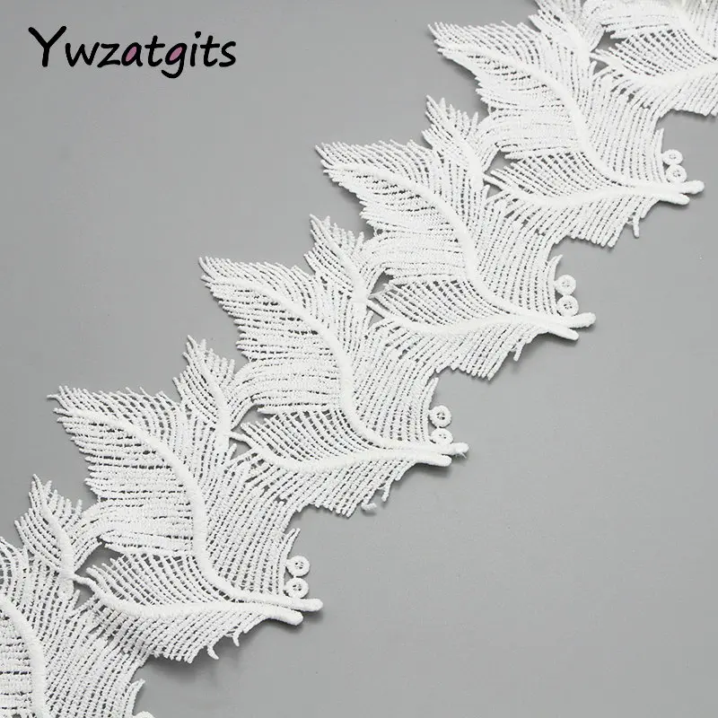 ywzatgits 5y/lot 12cm White Embroidery Flower Leaf Lace Trim Ribbons DIY Fabric Garment Wedding Sewing Accessories YN0512
ywzatgits 5y/lot 12cm White Embroidery Flower Leaf Lace Trim Ribbons DIY Fabric Garment Wedding Sewing Accessories YN0512