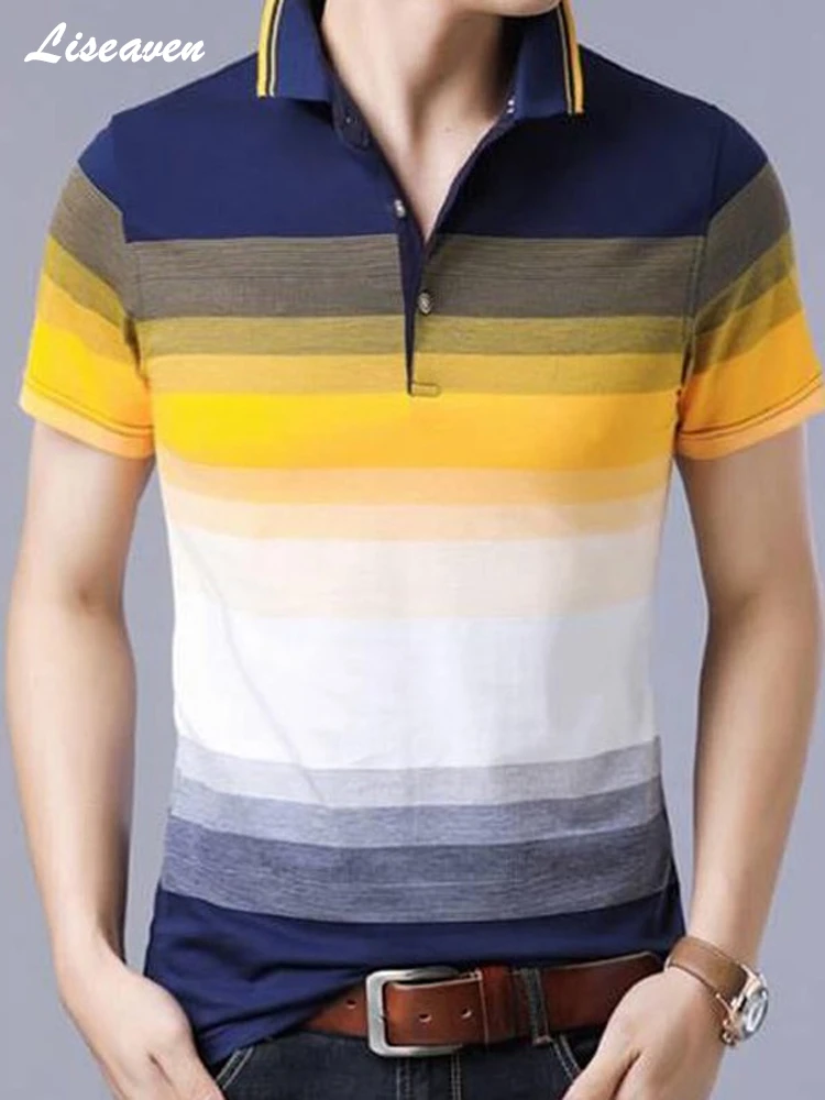 Liseaven Men's Striped Polo Shirt 2019 New Arrival Men Poloshirt Short Sleeve Polo Shirts Casual Shirts Men's Clothing
Liseaven Men's Striped Polo Shirt 2019 New Arrival Men Poloshirt Short Sleeve Polo Shirts Casual Shirts Men's Clothing