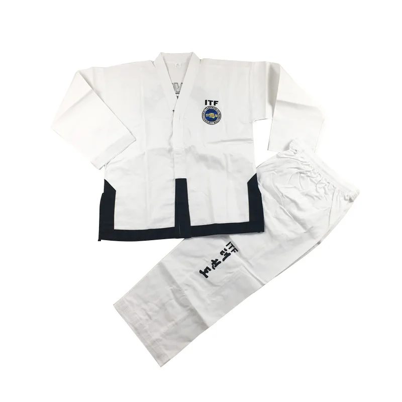 Taekwondo 1-3DAN Dobok Standard ITF Uniform For Master Assistant Instructor clothing Exquisite Embroidery Taekwondo Suit
Taekwondo 1-3DAN Dobok Standard ITF Uniform For Master Assistant Instructor clothing Exquisite Embroidery Taekwondo Suit
