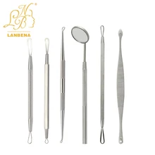 LANBENA 6 PCS פצעון מחט אקנה Needl הסרת אקנה מחט חטט Remover טיפול באקנה שחור מסכת אקנה מסיר עור טיפול(China)
