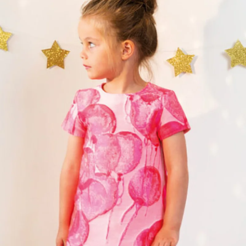 fashion Girls pink dress balloon print short-sleeved princess dress children clothing Kids party Dresses baby girl Fille clothes
fashion Girls pink dress balloon print short-sleeved princess dress children clothing Kids party Dresses baby girl Fille clothes