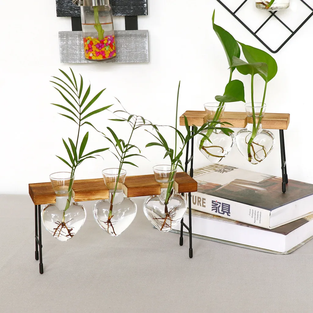 1PC Modern Home Decoration Heart Shape Glass Hydroponic Vase Plant Container Flower Plant Pot Wooden Tray Desk Decor June25
1PC Modern Home Decoration Heart Shape Glass Hydroponic Vase Plant Container Flower Plant Pot Wooden Tray Desk Decor June25