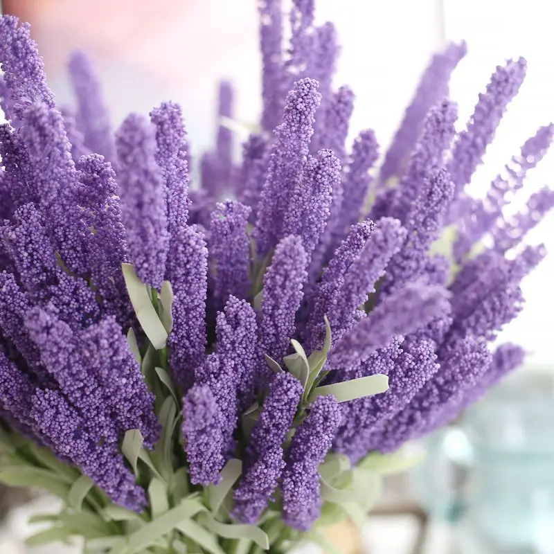 12 Heads Artificial PE Lavender Silk Flower 5 Bouquet/lot Wedding Home Party Decor Fake Flowers
12 Heads Artificial PE Lavender Silk Flower 5 Bouquet/lot Wedding Home Party Decor Fake Flowers