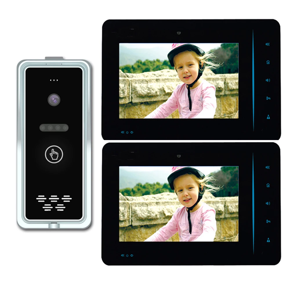 CUSAM Video Doorbell Home Security System Door Phone Intercom Outdoor Camera Door Bell with 2 Monitors
CUSAM Video Doorbell Home Security System Door Phone Intercom Outdoor Camera Door Bell with 2 Monitors