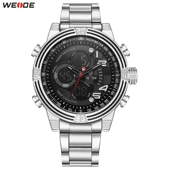 2018 Fashion WEIDE Sport Watch Men Digital Quartz Watch Men LED Multiple Time Zone Wristwatch Stainless Steel Band Male Relogios
2018 Fashion WEIDE Sport Watch Men Digital Quartz Watch Men LED Multiple Time Zone Wristwatch Stainless Steel Band Male Relogios