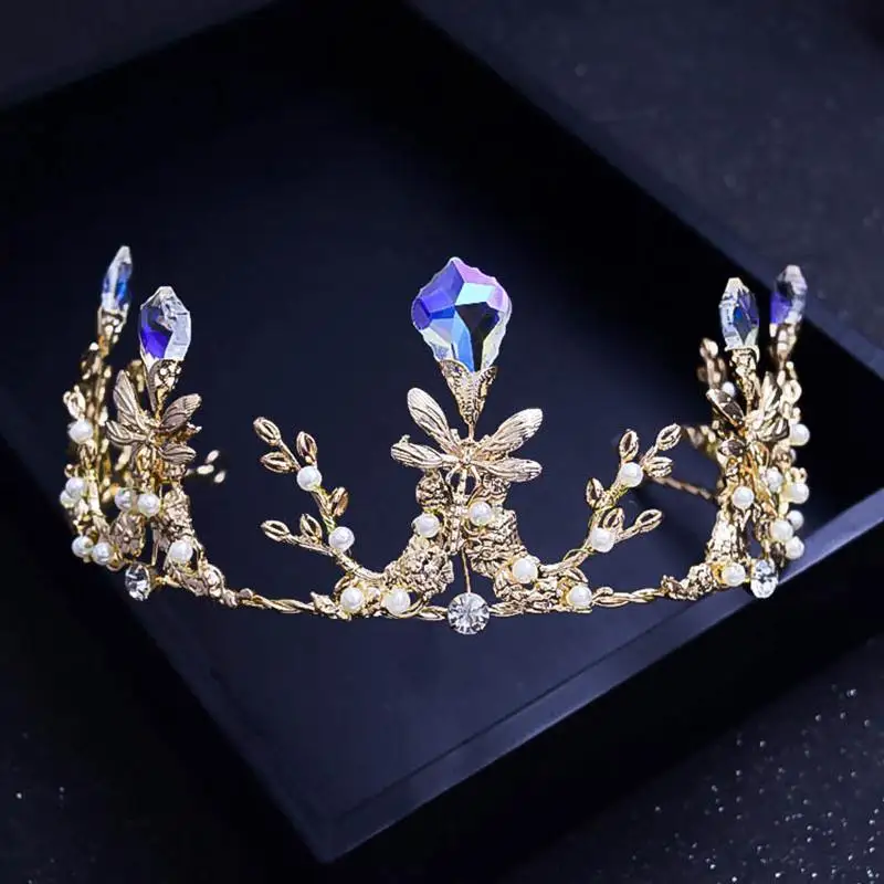 Bride Lovely Crystal Dragonfly Crown Pearl Golden Haribands Hair Ornament Wedding Headwear Glittery Jewelry For Party HG00239
Bride Lovely Crystal Dragonfly Crown Pearl Golden Haribands Hair Ornament Wedding Headwear Glittery Jewelry For Party HG00239