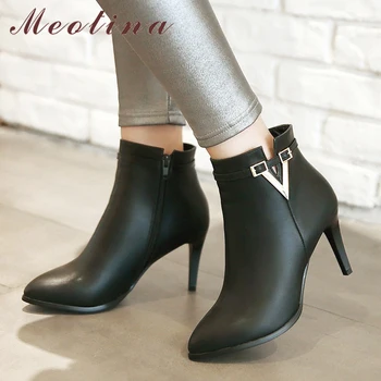 Meotina Women Shoes High Heel Ankle Boots Short Boots Zip Fall Spring Pointed Toe High Heels Lady Shoes Gray Big Size 10 40 43
Meotina Women Shoes High Heel Ankle Boots Short Boots Zip Fall Spring Pointed Toe High Heels Lady Shoes Gray Big Size 10 40 43