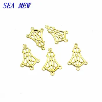 SEA MEW 100 PCS 14*20mm Metal Copper Filigree Connectors Charm Raw Brass Gold Silver color Bronze Pendant DIY Jewelry Findings
SEA MEW 100 PCS 14*20mm Metal Copper Filigree Connectors Charm Raw Brass Gold Silver color Bronze Pendant DIY Jewelry Findings