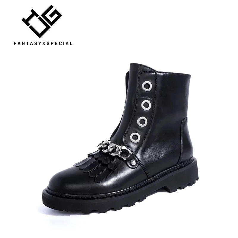IGU Women Ankle Rain Boots 2018 New Fashion Genuine Leather Spring Autumn Vintage Fringe Martin Snow Boots Woman Botines Mujer
IGU Women Ankle Rain Boots 2018 New Fashion Genuine Leather Spring Autumn Vintage Fringe Martin Snow Boots Woman Botines Mujer