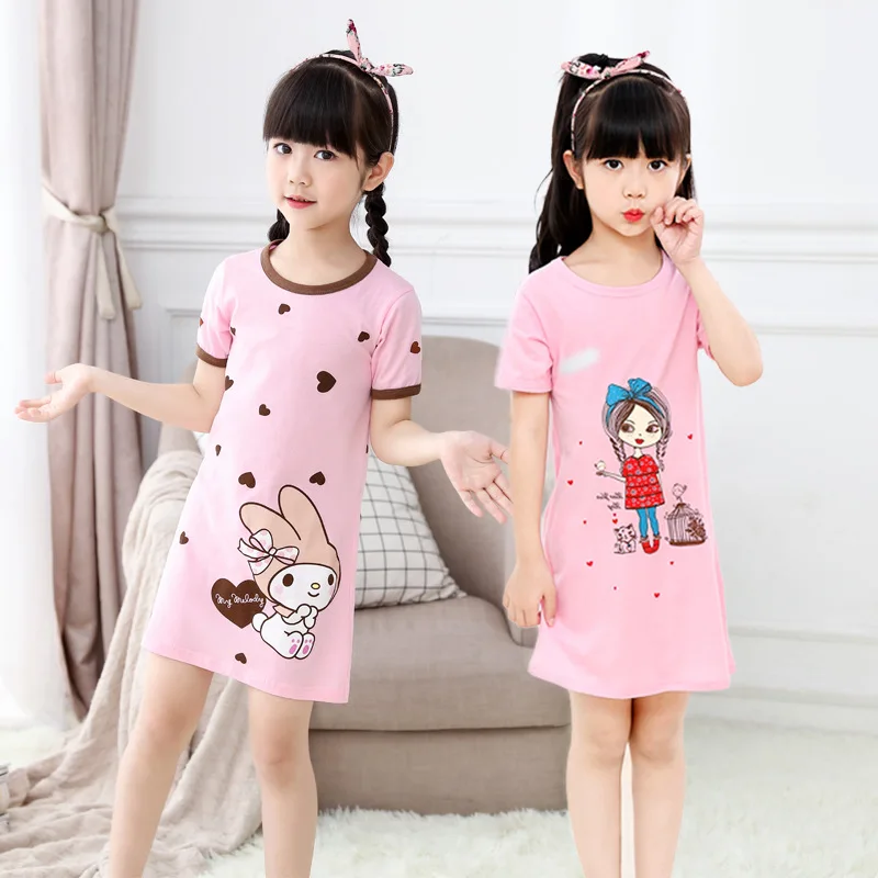 Children's Pajamas Girls' Nightskirts Pure Cotton Girl's Short-sleeved Dress The Little Girls Clothing Cute Rabbit Princess
Children's Pajamas Girls' Nightskirts Pure Cotton Girl's Short-sleeved Dress The Little Girls Clothing Cute Rabbit Princess