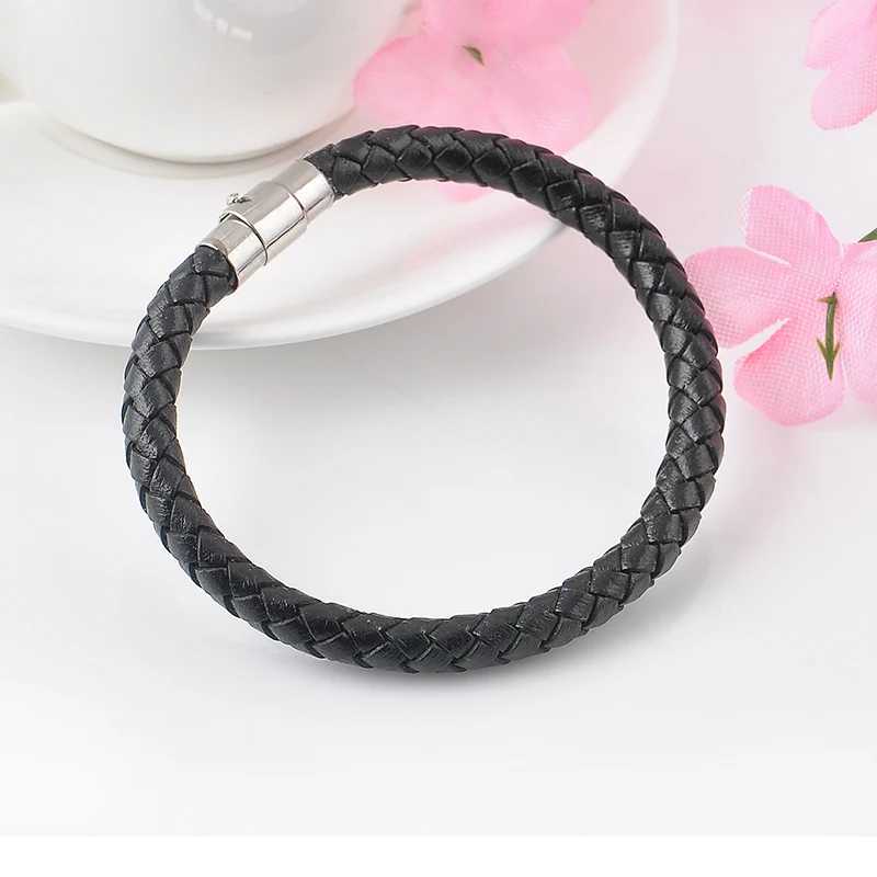 Black Men Women Stainless Steel Clasp Wrap Braided Leather Bracelet & Bangle Wristband Rope Braided Jewellery T516
Black Men Women Stainless Steel Clasp Wrap Braided Leather Bracelet & Bangle Wristband Rope Braided Jewellery T516