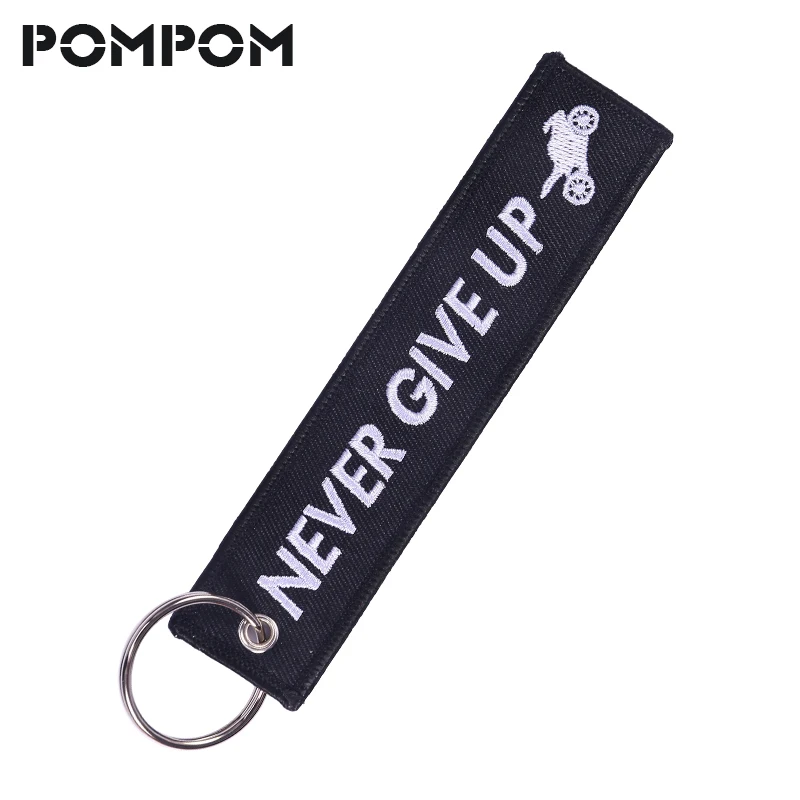Fashion Keychain for Motorcycle and Cars OEM ATV Car Key Ring Chains Keychains Embroidery Never Give Up Motor Key Chain llaveros
Fashion Keychain for Motorcycle and Cars OEM ATV Car Key Ring Chains Keychains Embroidery Never Give Up Motor Key Chain llaveros