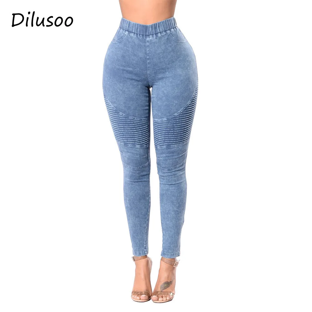 Dilusoo Women High Waist Denim Jeans Pleated Pencil Pants Casual Trousers Elastic Waistband Jeans Full Length Denim Pants Female
Dilusoo Women High Waist Denim Jeans Pleated Pencil Pants Casual Trousers Elastic Waistband Jeans Full Length Denim Pants Female