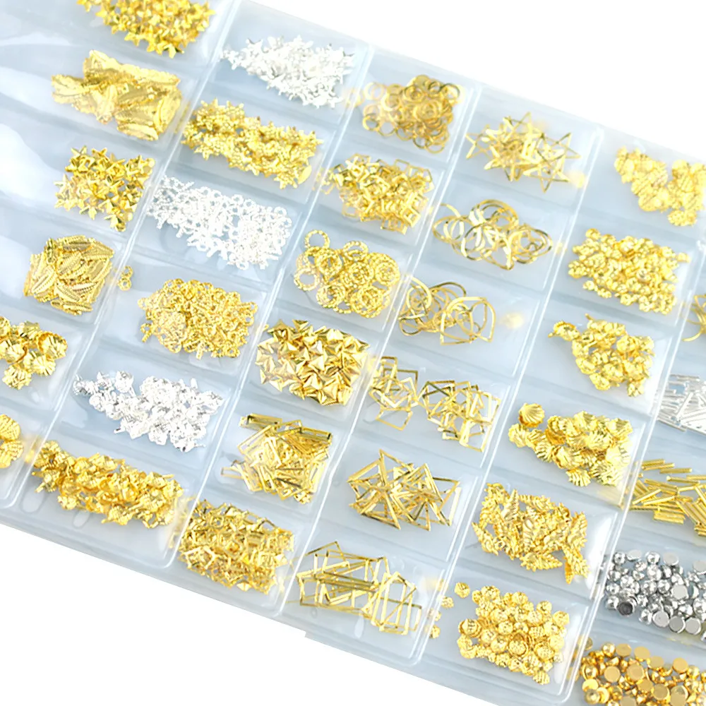 Mixed Size 3D Metal Nail Art Rhineston Decorations Gold Silver Rivets Manicure Stickers AB Shiny DIY Nail Accessories
Mixed Size 3D Metal Nail Art Rhineston Decorations Gold Silver Rivets Manicure Stickers AB Shiny DIY Nail Accessories