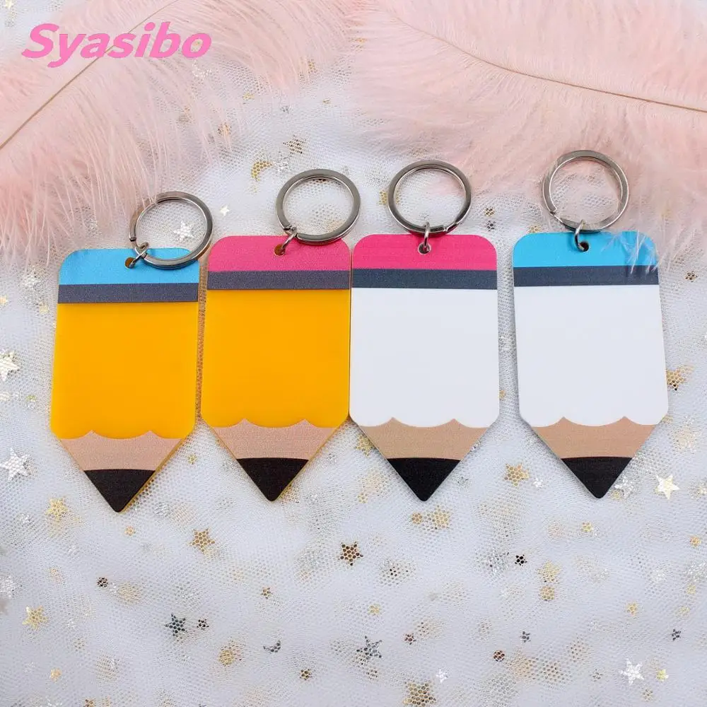 (4pcs)76mm Teacher Name Acrylic Pencil Keychain Teacher Appreciation Gift, Tutor, Educator, Backpack Tag -AC1552 
(4pcs)76mm Teacher Name Acrylic Pencil Keychain Teacher Appreciation Gift, Tutor, Educator, Backpack Tag -AC1552