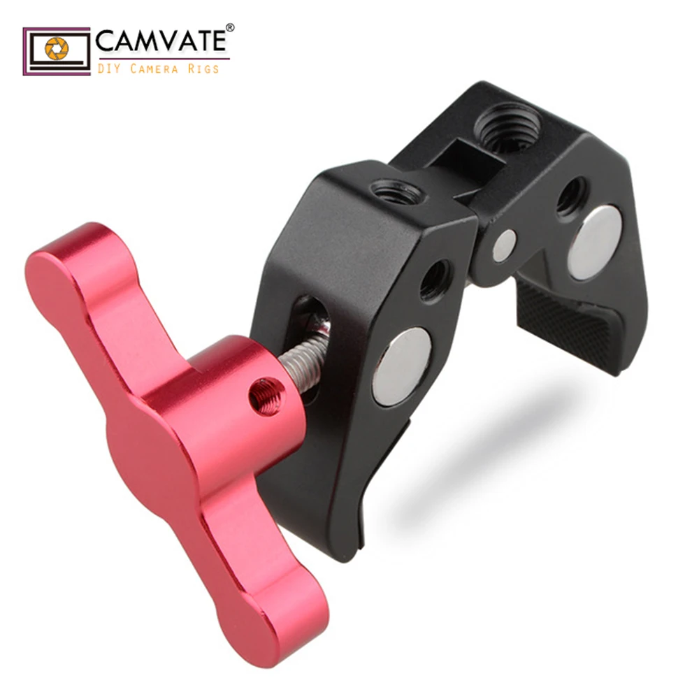CAMVATE 1/4"&3/8" Thread Super Clamp Crab Pliers Clip (Red T-handle) C1665 camera photography accessories
CAMVATE 1/4"&3/8" Thread Super Clamp Crab Pliers Clip (Red T-handle) C1665 camera photography accessories