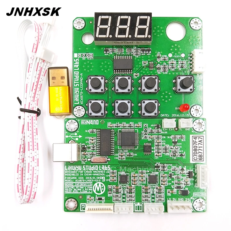 JNHXSK Corellaser for laser engraver LIHUIYU M2 Nano Laser Controller Mother Board + Control Panel + USB Dongle B +Coreldraw
JNHXSK Corellaser for laser engraver LIHUIYU M2 Nano Laser Controller Mother Board + Control Panel + USB Dongle B +Coreldraw