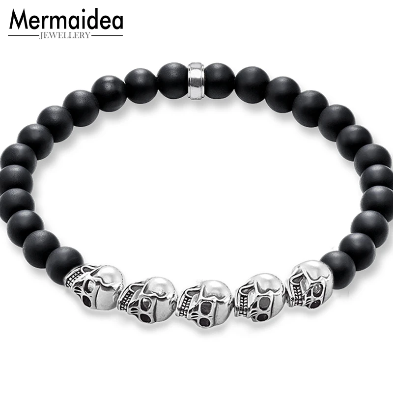 Black Skull Obsidian Beads Bracelet 2019 Gift Punk DIY Bracelet Good Silver Fashion Jewerly For Men Women
Black Skull Obsidian Beads Bracelet 2019 Gift Punk DIY Bracelet Good Silver Fashion Jewerly For Men Women