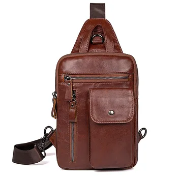 Nesitu High Quality Brown Genuine Leather Men Chest Bags Real Skin Male Bag for mini ipad M4006
Nesitu High Quality Brown Genuine Leather Men Chest Bags Real Skin Male Bag for mini ipad M4006