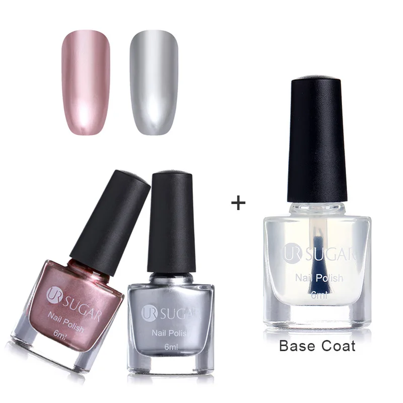 UR SUGAR Mirror Effect Nail Polish Metallic Rose Gold 3 Pcs/Set Metal Color Polish Nail Varnish Nail Art Lacquer with Base Coat
UR SUGAR Mirror Effect Nail Polish Metallic Rose Gold 3 Pcs/Set Metal Color Polish Nail Varnish Nail Art Lacquer with Base Coat