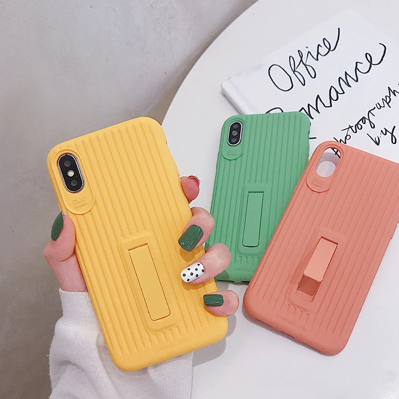Solid Color Bracket Phone Case For iPhone X XS Max XR Soft Silicone Cover For iPhone 7 8 6 6s Plus Kickstand Fashion Cover
Solid Color Bracket Phone Case For iPhone X XS Max XR Soft Silicone Cover For iPhone 7 8 6 6s Plus Kickstand Fashion Cover