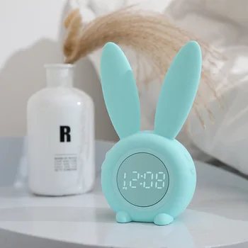 Cartoon Cute LED Light Night Snooze Rechargeable Digital Table Table Desk Clock Rabbit Wake Up Bedside Alarm Clock With Light
Cartoon Cute LED Light Night Snooze Rechargeable Digital Table Table Desk Clock Rabbit Wake Up Bedside Alarm Clock With Light