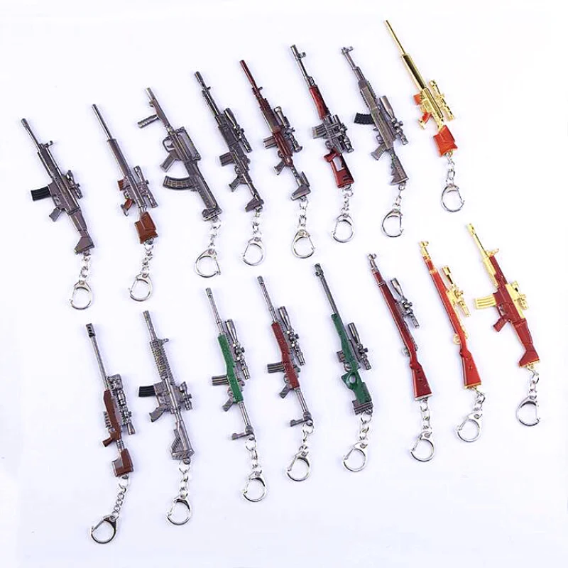 Hot Saling Diy 3D Gun Model Keyfob Weapon Keyring FPS PUBG Games Gun 98K Sniper Rifle AWM AWP Keychain Souvenirs Gift 12CM Box
Hot Saling Diy 3D Gun Model Keyfob Weapon Keyring FPS PUBG Games Gun 98K Sniper Rifle AWM AWP Keychain Souvenirs Gift 12CM Box
