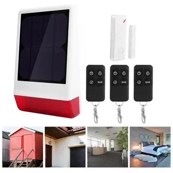 433MHZ Wireless Solar Siren Burglar Security Alarm System 1 Door Magnet 3 Remote Control Hot Sale
433MHZ Wireless Solar Siren Burglar Security Alarm System 1 Door Magnet 3 Remote Control Hot Sale