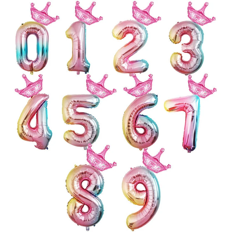 2019 New Hot Sale 1PC Kids Birthday Rainbow Foil Balloon Number Party Decoration 0-9Years With Crown 32inch Number Balloons
2019 New Hot Sale 1PC Kids Birthday Rainbow Foil Balloon Number Party Decoration 0-9Years With Crown 32inch Number Balloons