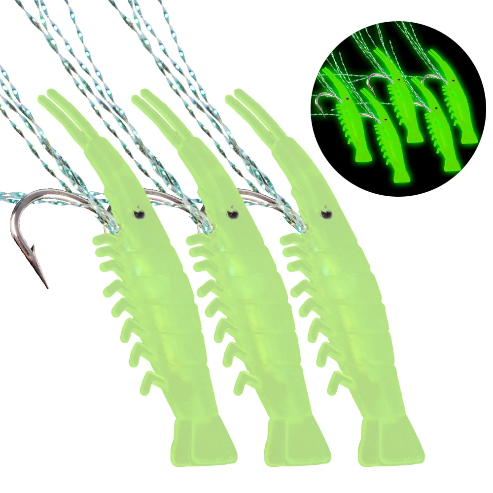 Goture Sabiki Soft Fishing Lure Rigs Luminous Shrimp Bait Jigs Lure Artificial 50pcs (10 packs)
Goture Sabiki Soft Fishing Lure Rigs Luminous Shrimp Bait Jigs Lure Artificial 50pcs (10 packs)