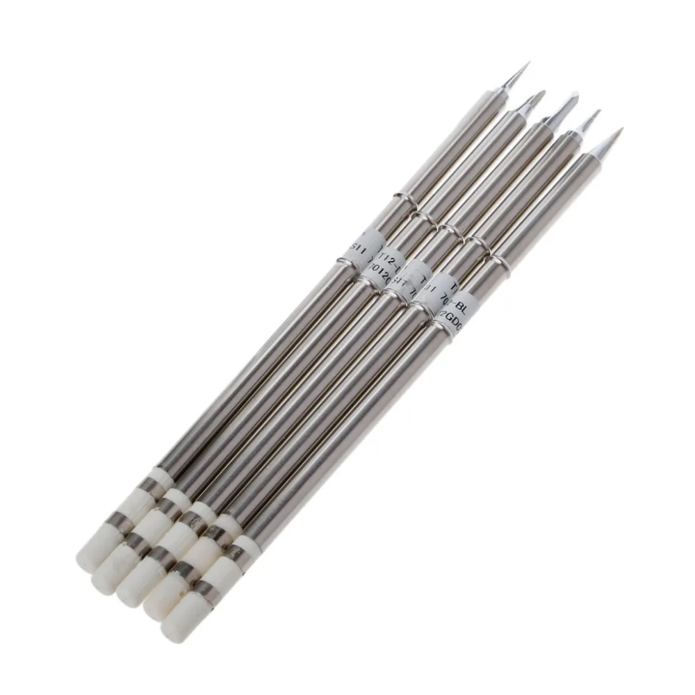 5 Pcs T12 Series Solder Iron Tips For Hakko FX951 BAKON 950D Soldering Station Welding Tips
5 Pcs T12 Series Solder Iron Tips For Hakko FX951 BAKON 950D Soldering Station Welding Tips