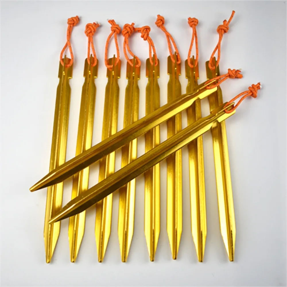 Ultra-Light Super Hard Aluminum Alloy Outdoor Camping Tent Pile Tent Nails Camping Hiking Tent Pegs Stakes
Ultra-Light Super Hard Aluminum Alloy Outdoor Camping Tent Pile Tent Nails Camping Hiking Tent Pegs Stakes