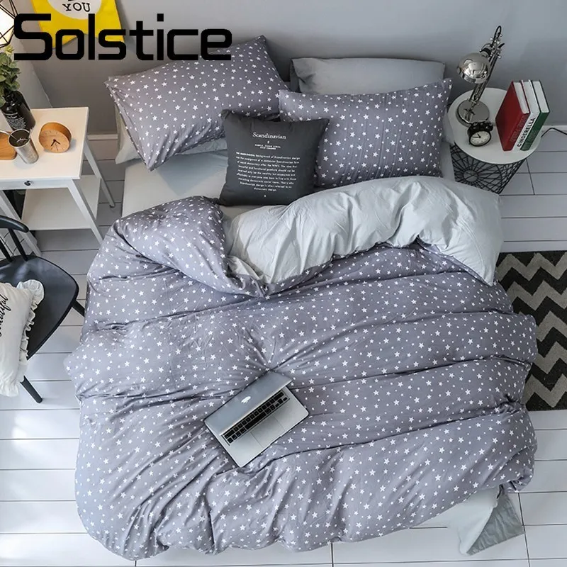 Solstice Home Textile Gray Star Bedding Set Kid Teen Linen King Queen Soft Duvet Cover Pillowcase Bed Sheet Boy Girls Bedclothes
Solstice Home Textile Gray Star Bedding Set Kid Teen Linen King Queen Soft Duvet Cover Pillowcase Bed Sheet Boy Girls Bedclothes