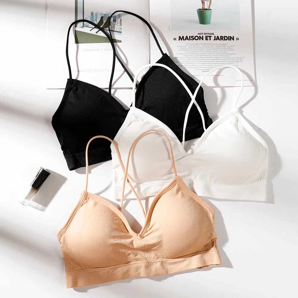 Women Sexy Bra Breathable Chest Pad Wearing Sports Underwear Camis Non-adjusted Straps women tops sexy brassiere femme A9
Women Sexy Bra Breathable Chest Pad Wearing Sports Underwear Camis Non-adjusted Straps women tops sexy brassiere femme A9