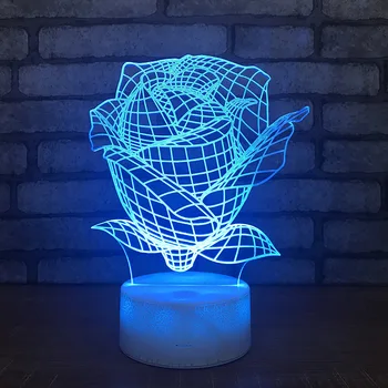Rose 3d Lamp Colorful Night Lamp Led Christmas decorations gift for baby Creative Valentine's Day gift Led Night Light
Rose 3d Lamp Colorful Night Lamp Led Christmas decorations gift for baby Creative Valentine's Day gift Led Night Light