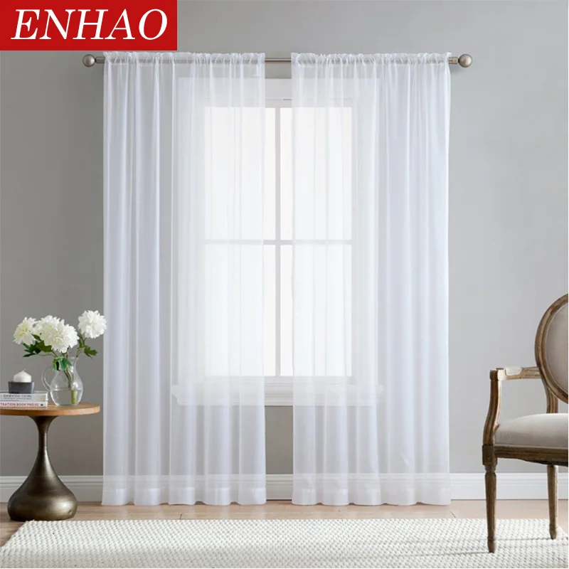 ENHAO Solid Yarn Curtains Window Tulle Curtains for Living Room Bedroom Kitchen Modern Sheer Curtains Treatments Voile Drapes
ENHAO Solid Yarn Curtains Window Tulle Curtains for Living Room Bedroom Kitchen Modern Sheer Curtains Treatments Voile Drapes