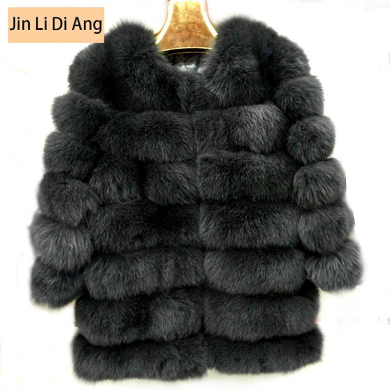 Jin Li Di Ang Women Natural Genuine Real Fluffy Shiny Fox Fur Coats Winter Three Quarter Sleeve Outerwear Warm Thick Coats Vest
Jin Li Di Ang Women Natural Genuine Real Fluffy Shiny Fox Fur Coats Winter Three Quarter Sleeve Outerwear Warm Thick Coats Vest