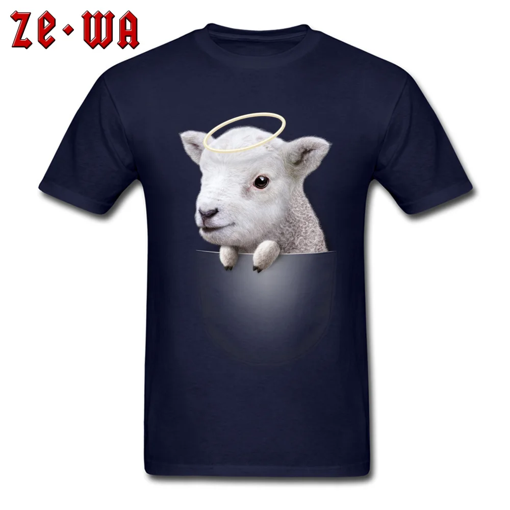 Funny Tops Shirts Hot Sale Short Sleeve Male T-Shirt TpicOriginaltitle Group Summer T-shirts Round Collar Free Shipping POCKET LAMB navy